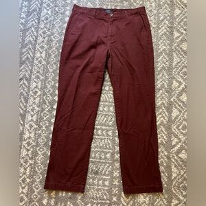 J. Crew Red Chinos Straight-Leg Pants size 34X32 (P109)